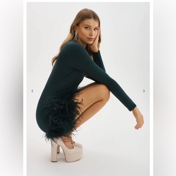 Lamarque Dark Jade BAHIRA Míni Dress NWT XS - Picture 3 of 7